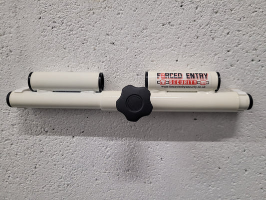 White Patio Door Security Bar