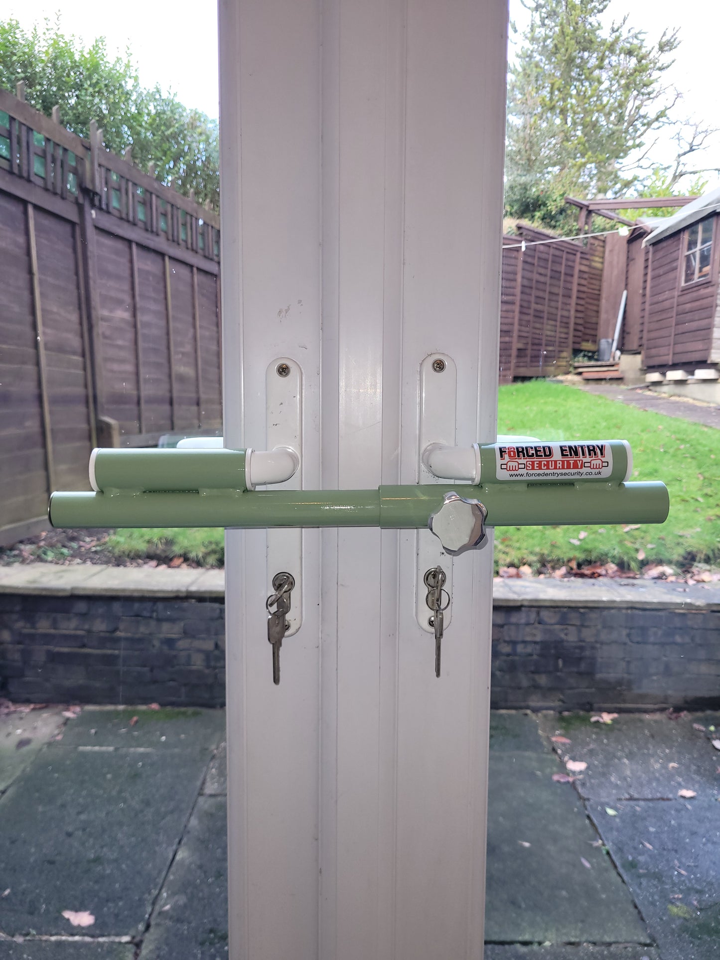 Sage Green Patio Door Security Bar